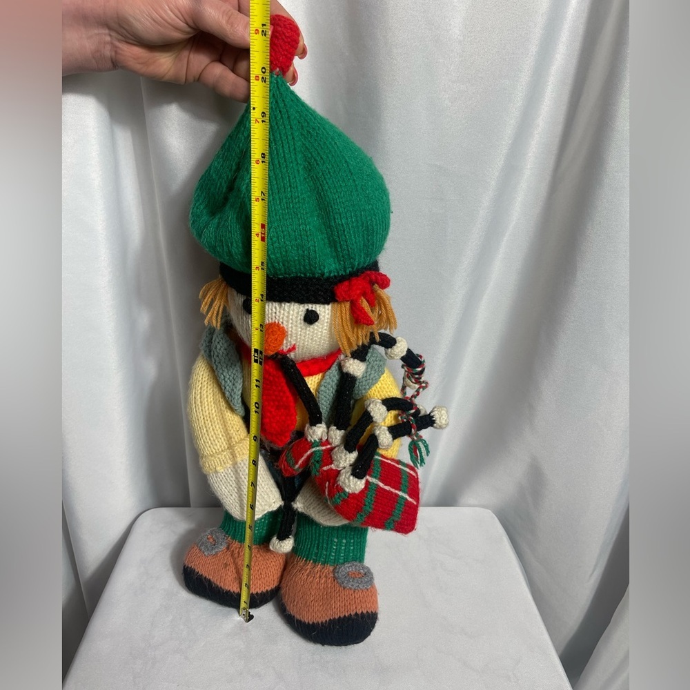 Jean Greenhowe Colorful All Knitted Clown Doll Plushie Bag Pipe Vintage Holiday - Picture 11 of 11